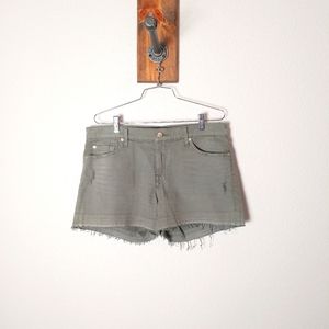 7 for all Mankind frayed denim shorts